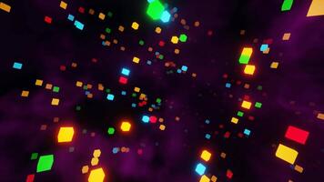 A colorful background with many small squares video