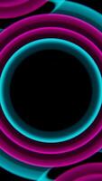 une coloré Contexte avec cercles et une noir Contexte video