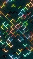 Abstract neon lights on a black background video