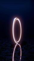 A glowing circle on a dark surface video