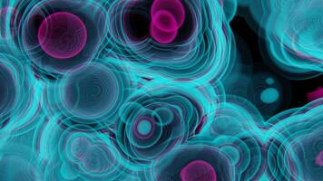 A blue and purple abstract background with circles video