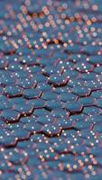 Abstract Hexagonal Grid with Colorful Light Reflections video