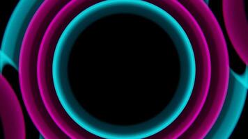 A circular pattern of pink and blue lights video