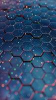Hexagonal pattern of dots on a dark background video