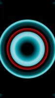 A blue and red circular design on a black background video