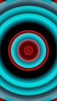 une rouge et bleu circulaire modèle sur une noir Contexte video