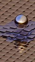 A drop of water on a surface with a metal tile video