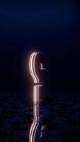 A question mark is shown in the dark video