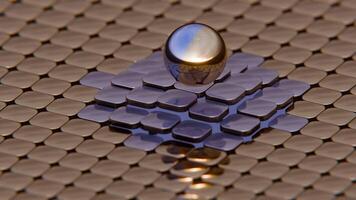 A small object sitting on top of a metal surface video