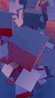 3d rendering of cubes on a blue background video