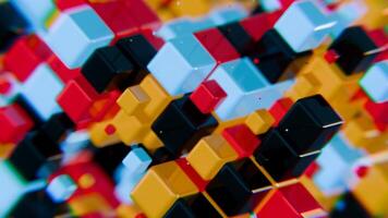 Abstract 3d cube background animation video