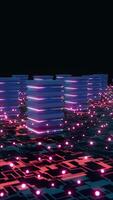A computer screen with many different colored lights video
