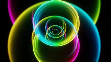 A colorful abstract image of three circles video