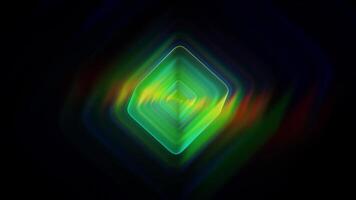 A green and blue light is shining on a dark background video