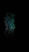 Fireworks in the dark with green lights video