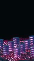 Futuristic Circuit Board with Glowing Tower Structures video