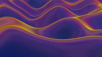 en dator genererad bild av vågor i lila och gul video