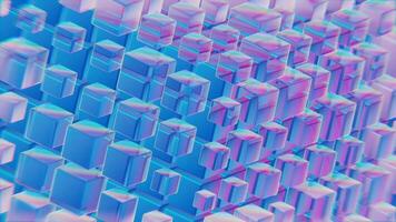 Abstract 3d cube background with blue and pink cubes video