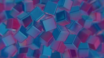 Abstract 3d cubes background video