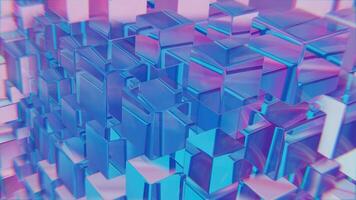 Abstract 3d cube background with blue and pink colors video