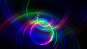 Abstract background with colorful light waves video