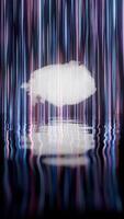 Clouds in water with rainbow lines video