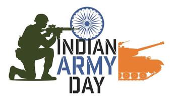 Valor and Dedication Indian Army Day Tribute vector