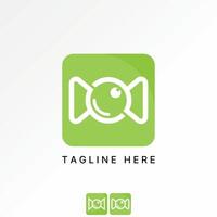 Logo design graphic concept creative premium stock image graphic lens camera circle infinity application eye spy monogram typography tech vector