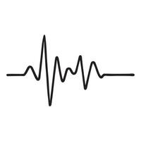 Heartbeat Pulse Line Art Simple Illustration vector