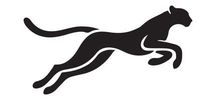 Cheetah Running Silhouette Speed Illustration vector
