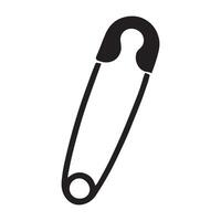 Safety Pin Silhouette Icon Design Element vector