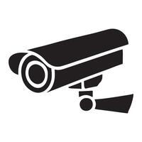Security Camera Surveillance Silhouette Icon Design vector