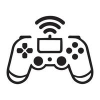 Wireless Game Controller Silhouette Icon Design vector