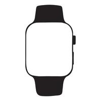 Smartwatch Silhouette Illustration a Digital Timepiece vector