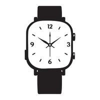 Stylish Wristwatch Silhouette Illustration a Modern Timepiece vector