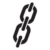 Two Links Chain Silhouette Simple Illustration vector