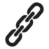 Interlocking Chain Links Silhouette Representing Connection vector
