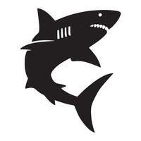 Powerful Silhouette Shark Illustration for Design Projects vector