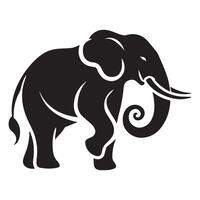 Elephant Silhouette Illustration for Wildlife Designs vector
