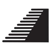 Stairs Silhouette Illustration Simple Graphic for Upward Movement vector