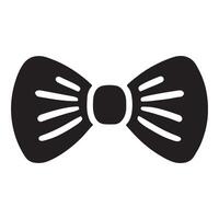 Stylish Bow Tie Silhouette Illustration vector