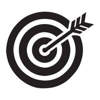 Bullseye Target Arrow Icon Graphic Design Element vector