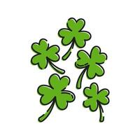 Shamrocks Illustration, Three-leaf clovers representing luck and Irish tradition. vector