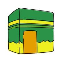 The holy Kaaba in Mecca, a central element of Islamic rituals and Ramadan. vector
