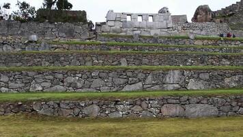Machu Picchu, Peru, 2015 - Temple Of Three Windows South America With Terraces And Tourists video