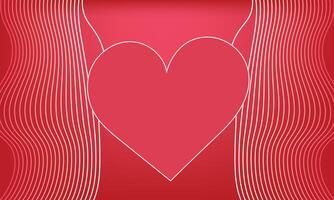 Valentine's Day Heart Wave Abstract Background. vector