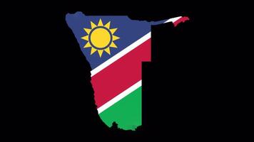 amibia Flag Revealed On The Shape Of The Map video