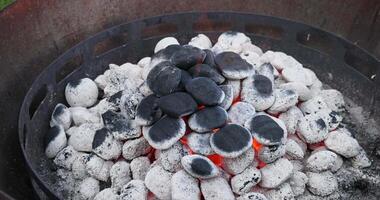 new type of charcoal for grilling. The charcoal burns longer than usual video