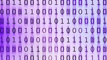 Digital Binary Code Background On White video