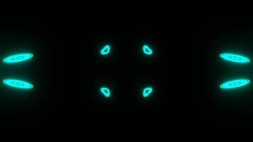 Multicolored neon flashes with kaleidoscopic movement on a black background video